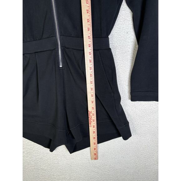 Varley Play Suit Rhomper Womens Small Black Double Soft Zip Front Long Sleeve - Picture 7 of 16
